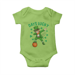Funny Dabbing Leprechaun St Patricks Day Baby Onesie Days Lucky TS14 Lime Print Your Wear