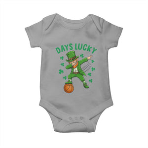 Funny Dabbing Leprechaun St Patricks Day Baby Onesie Days Lucky TS14 Sport Gray Print Your Wear