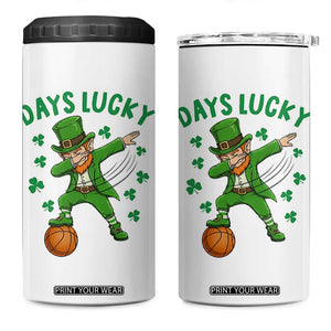 Funny Dabbing Leprechaun St Patricks Day 4 in 1 Can Cooler Tumbler Days Lucky TS14 One Size: 16 oz White Print Your Wear