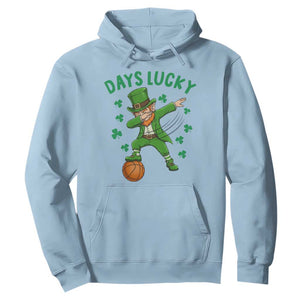 Funny Dabbing Leprechaun St Patricks Day Hoodie Days Lucky TS14 Light Blue Print Your Wear