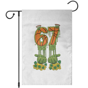 67 Basketball St Patricks Day Garden Flag Funny Six Seven Gen Alpha Meme Drip TS14 White Print Your Wear