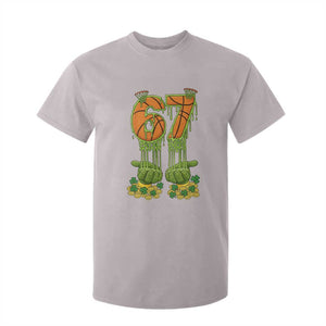 67 Basketball St Patricks Day T Shirt For Kid Funny Six Seven Gen Alpha Meme Drip TS14 Ice Gray Print Your Wear