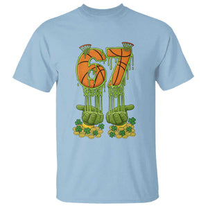 67 Basketball St Patricks Day T Shirt Funny Six Seven Gen Alpha Meme Drip TS14 Light Blue Print Your Wear