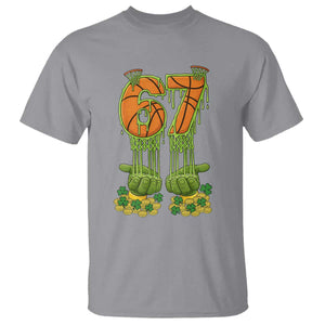 67 Basketball St Patricks Day T Shirt Funny Six Seven Gen Alpha Meme Drip TS14 Sport Gray Print Your Wear