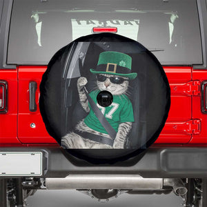 67 Cat St Patricks Day Spare Tire Cover Funny Cat Driver Leprechaun Meme TS14 Black Print Your Wear