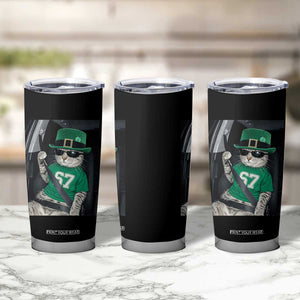 67 Cat St Patricks Day Tumbler Cup Funny Cat Driver Leprechaun Meme TS14 Print Your Wear