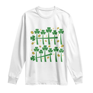 67 St Patricks Day Long Sleeve Shirt Funny Six Seven Gen Alpha Meme TS14 White Print Your Wear