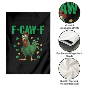 Funny St Patrick Day Garden Flag F-Caw-F Lucky Chicken Meme TS14 Print Your Wear
