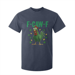 Funny St Patrick Day T Shirt For Kid F-Caw-F Lucky Chicken Meme TS14 Navy Print Your Wear