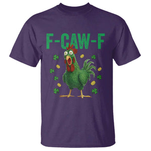 Funny St Patrick Day T Shirt F-Caw-F Lucky Chicken Meme TS14 Purple Print Your Wear