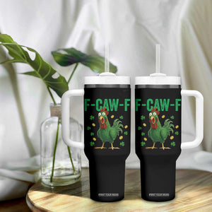 Funny St Patrick Day Tumbler With Handle F-Caw-F Lucky Chicken Meme TS14 Print Your Wear