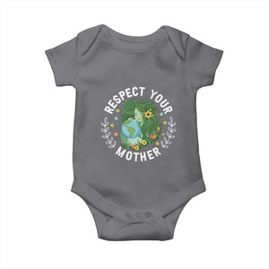 Respect Your Mother Baby Onesie Earth Mother Women Girl TS14 Charcoal Print Your Wear