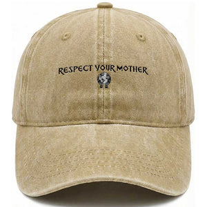 Respect Your Mother Washed Cotton Baseball Cap Funny Sarcastic Earth Day TS14 Print Your Wear