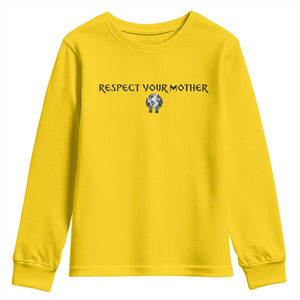 Respect Your Mother Youth Sweatshirt Funny Sarcastic Earth Day TS14 Daisy Print Your Wear
