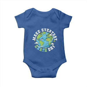 Funny Make Earth Day Every Day Baby Onesie Cute Environmental Awareness Earth Day TS14 Royal Blue Print Your Wear