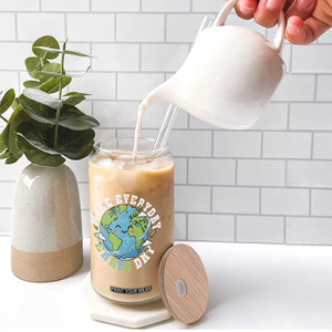 Funny Make Earth Day Every Day Glass Can Cute Environmental Awareness Earth Day TS14 Print Your Wear