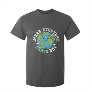Funny Make Earth Day Every Day T Shirt For Kid Cute Environmental Awareness Earth Day TS14 Dark Heather Print Your Wear