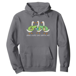 Funny Earth Day Hoodie Silly Goose Make Earth Day Every Day TS14 Charcoal Print Your Wear