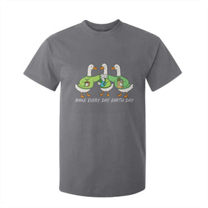 Funny Earth Day T Shirt For Kid Silly Goose Make Earth Day Every Day TS14 Charcoal Print Your Wear
