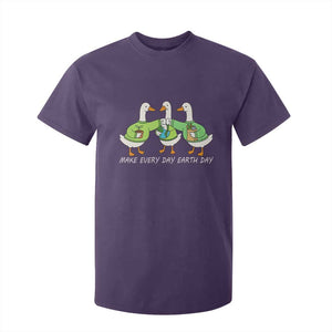Funny Earth Day T Shirt For Kid Silly Goose Make Earth Day Every Day TS14 Purple Print Your Wear
