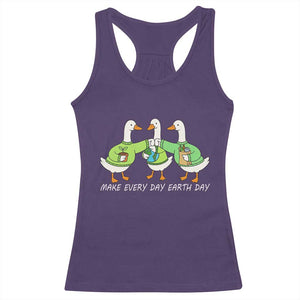 Funny Earth Day Racerback Tank Top Silly Goose Make Earth Day Every Day TS14 Purple Print Your Wear