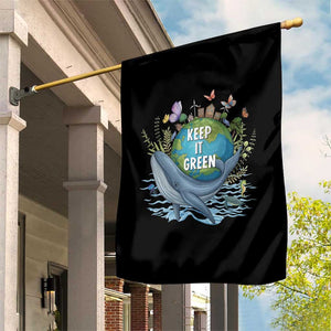 Keep It Green Earth Day Garden Flag Eco-Friendly Nature Environmental Awareness TS14 Print Your Wear