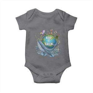 Keep It Green Earth Day Baby Onesie Eco-Friendly Nature Environmental Awareness TS14 Charcoal Print Your Wear