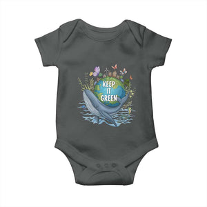 Keep It Green Earth Day Baby Onesie Eco-Friendly Nature Environmental Awareness TS14 Dark Heather Print Your Wear