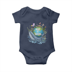 Keep It Green Earth Day Baby Onesie Eco-Friendly Nature Environmental Awareness TS14 Navy Print Your Wear