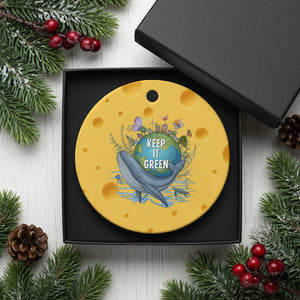 Keep It Green Earth Day Ceramic Ornament Eco-Friendly Nature Environmental Awareness TS14 1pc Yellow Cheese Print Your Wear