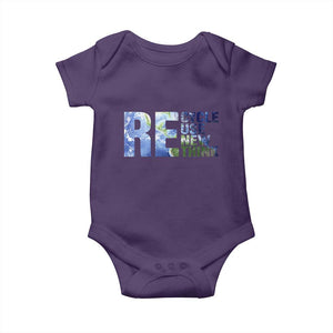Earth Day Baby Onesie Recycle Reuse Renew Rethink TS14 Purple Print Your Wear