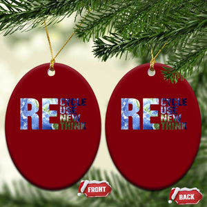 Earth Day Ceramic Ornament Recycle Reuse Renew Rethink TS14 Print Your Wear