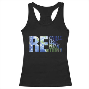 Earth Day Racerback Tank Top Recycle Reuse Renew Rethink TS14 Black Print Your Wear