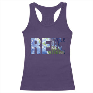 Earth Day Racerback Tank Top Recycle Reuse Renew Rethink TS14 Purple Print Your Wear