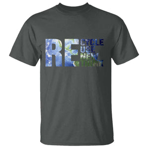 Earth Day T Shirt Recycle Reuse Renew Rethink TS14 Dark Heather Print Your Wear