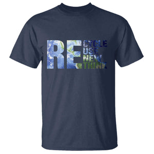 Earth Day T Shirt Recycle Reuse Renew Rethink TS14 Navy Print Your Wear