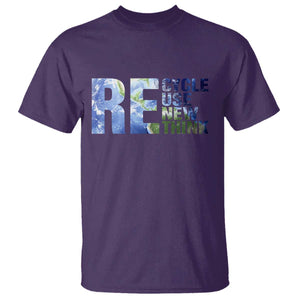 Earth Day T Shirt Recycle Reuse Renew Rethink TS14 Purple Print Your Wear