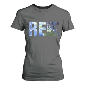 Earth Day T Shirt For Women Recycle Reuse Renew Rethink TS14 Dark Heather Print Your Wear