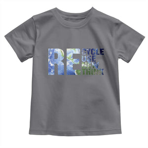 Earth Day Toddler T Shirt Recycle Reuse Renew Rethink TS14 Charcoal Print Your Wear