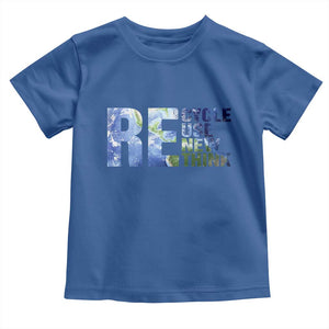 Earth Day Toddler T Shirt Recycle Reuse Renew Rethink TS14 Royal Blue Print Your Wear