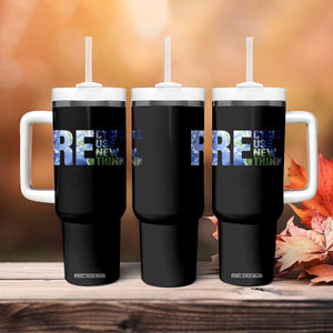 Earth Day Tumbler With Handle Recycle Reuse Renew Rethink TS14 Print Your Wear