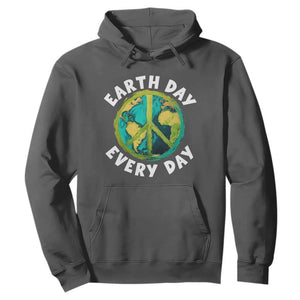 Earth Day Everyday Hoodie Peace Sign Nature Lover TS14 Dark Heather Print Your Wear