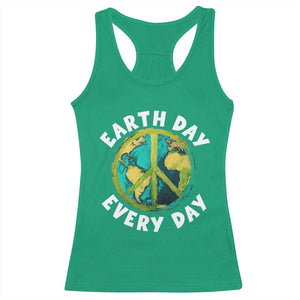 Earth Day Everyday Racerback Tank Top Peace Sign Nature Lover TS14 Irish Green Print Your Wear