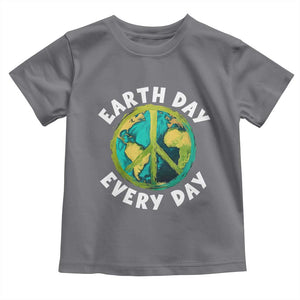 Earth Day Everyday Toddler T Shirt Peace Sign Nature Lover TS14 Charcoal Print Your Wear