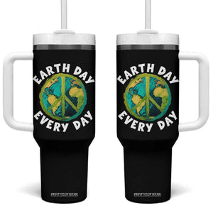 Earth Day Everyday Tumbler With Handle Peace Sign Nature Lover TS14 One Size: 40 oz Black Print Your Wear