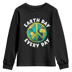 Earth Day Everyday Youth Sweatshirt Peace Sign Nature Lover TS14 Black Print Your Wear