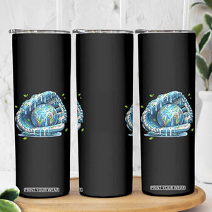Earth Day Skinny Tumbler Funny Baseball Ice Cream Drip Glove Eco Friendly TS14 Print Your Wear