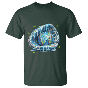 Earth Day T Shirt Funny Baseball Ice Cream Drip Glove Eco Friendly TS14 Dark Forest Green Print Your Wear