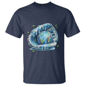 Earth Day T Shirt Funny Baseball Ice Cream Drip Glove Eco Friendly TS14 Navy Print Your Wear