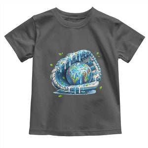 Earth Day Toddler T Shirt Funny Baseball Ice Cream Drip Glove Eco Friendly TS14 Dark Heather Print Your Wear